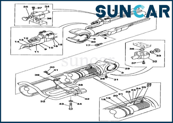 Beli LZ00451 Boom Cylinder Seal Kit CX160 case Kit Perbaikan Segel Hidrolik online manufacture