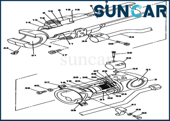 Beli LZ008960 Arm Cylinder Seal Repair Kit CX225SR Case Kit Penyegelan Oli Mekanik online manufacture