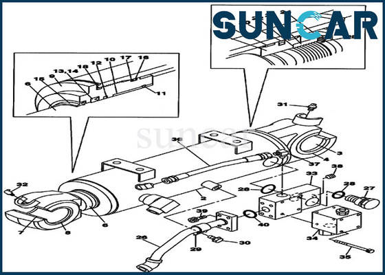 Beli LZ00542 Blade Sealing Kit Dozer Cylinder Seal Kit Untuk CX225SR CX235C SR CASE online manufacture