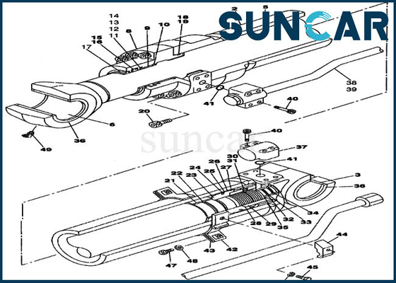 Beli Kit Perbaikan Silinder Lengan LZ00646 Kit Layanan Hidraulik Kasus CX240LR online manufacture