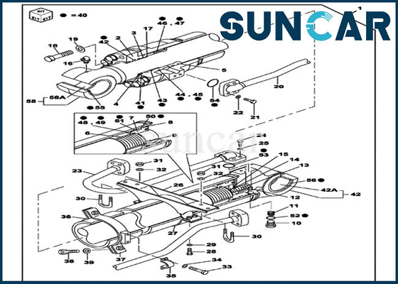 Beli Kit Perbaikan Segel Silinder Lengan LZ007320 CX350B CX350C CX330 Kit Penyegelan KASUS online manufacture