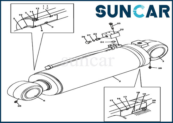 Beli LZ00620 Penyeimbang Cylinder Seal Kit Cocok CASE CX470C CX460 Crawler Excavator online manufacture