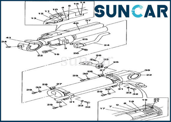 Beli Kit Segel Ketahanan Aus LZ008380 Kit Perbaikan Silinder Bucket Cocok untuk KASUS CX470C CX460 online manufacture