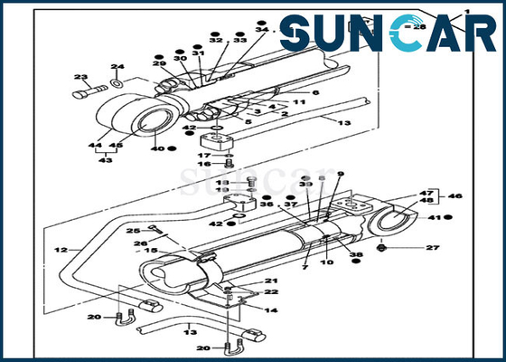 Beli CX700B CX700 CASE LZ006970 Boom Rebuild Kit Kit Segel Silinder Hidraulik online manufacture