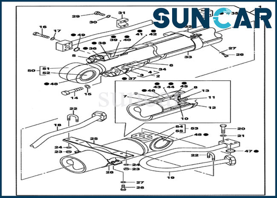 Beli Sealing Parts LZ006980 Kit Pengganti Segel Silinder Dipper Cocok untuk CX700B CX700 Case online manufacture