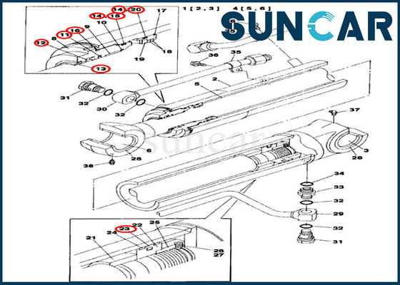 Beli CX75SR CX80 Case LZ00470 Standard Boom Seal Kit Untuk Suku Cadang Silinder Assy online manufacture