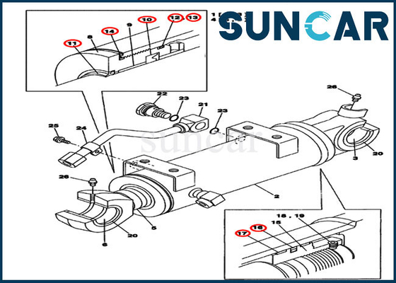 Beli Seal Kit LZ00474 Dozer Blade Cylinder Repair Kit Untuk Alat Berat CX75SR CX80 Case online manufacture
