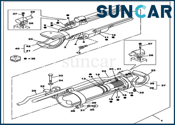 Beli Kit Segel Boom LZ010870 Kit Layanan Silinder Cocok untuk CX160C CX160D LC Case Crawler Excavator online manufacture