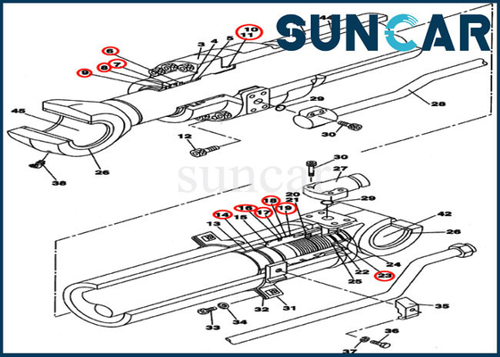 Beli LZ007640 Kit Penyegelan Silinder Hidrolik Kit Layanan Lengan Cocok untuk CX210BLR CX210B Case online manufacture