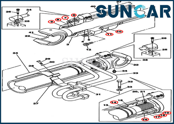 Beli LZ008130 Boom Cylinder Seal Kit Untuk CX240BLR CX250C Case Suku Cadang Alat Berat online manufacture