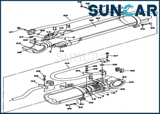 Beli Kinerja Penyegelan Tinggi LZ008300 Arm Cylinder Seal Kit Cocok untuk Alat Berat Kasus CX470B online manufacture