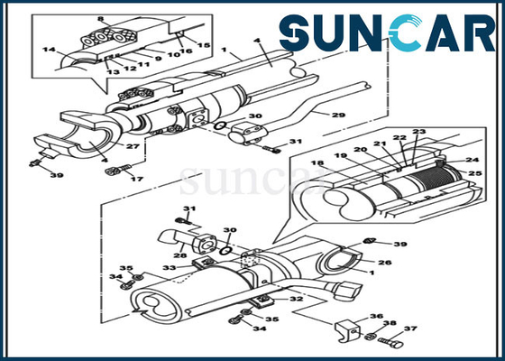 Beli LZ010940 Kit Segel Bucket Kit Perbaikan Segel Silinder Cocok dengan Case CX210C LC Crawler Excavator online manufacture