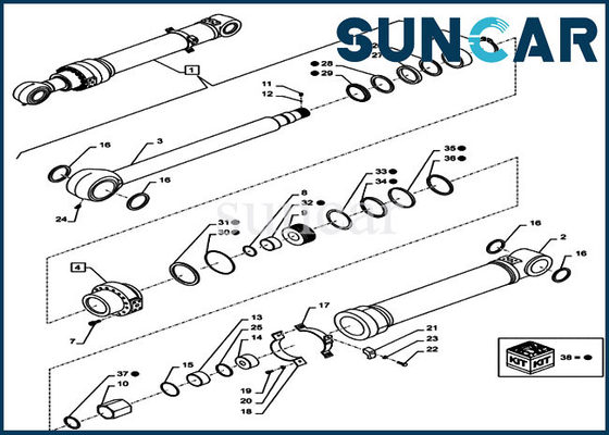 Beli LZ013490 Arm Repair Seal Kit CX300D LC Crawler Excavator Case Cylinder Service Kit online manufacture