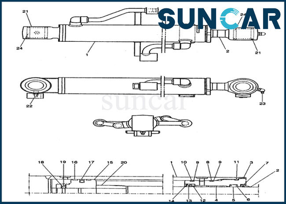Beli PE01V00001R100 Boom Cylinder Seal Kit CX14 Case Excavator Kit Pengganti Hidrolik online manufacture