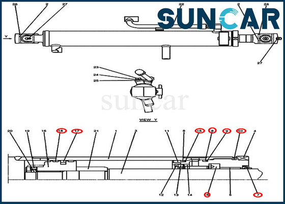 Beli Kit Penyegelan KASUS PV01V00051R300 Boom/Perbaikan Lengan Kit Segel Cocok untuk Excavator Crawler CX27B online manufacture