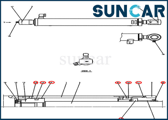 Beli PX01V00041R300 Kit Segel Silinder Bucket Cocok untuk KASUS CX36B CX31B Kompak/Mini Crawler Excavator online manufacture