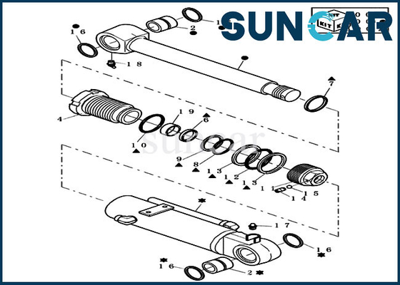 Beli CX31B Case Repair Kit 72280261 Dozer Hidrolik Seal Kit Untuk Mini Crawler Excavator Cylinder Sealing online manufacture