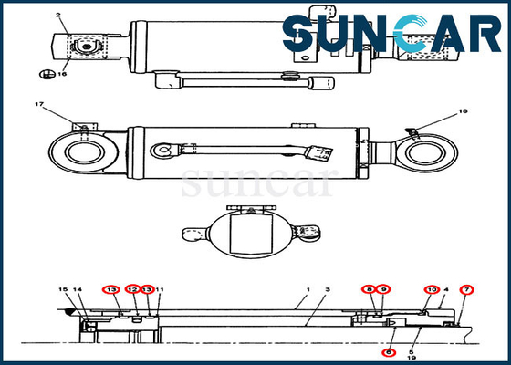 Beli 72280260 Kit Perbaikan Silinder Dozer CX31B Mini Crawler Excavator Case Penggantian Service Kit online manufacture