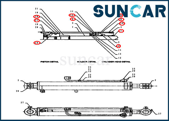 Beli Kit Segel Boom PY01V00054R300 Kit Perbaikan Segel Silinder Untuk Mesin Kasus Excavator CX55BMSR online manufacture