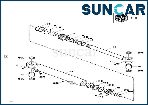 Beli XKCC-01540 XKCC01540 Undercarriage Hidrolik Silinder Seal Kit Untuk Kasus CX17C Mini Crawler Excavator online manufacture