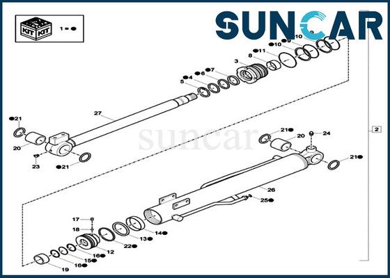 Beli CX18C Model Excavator XKCC-00397 XKCC00397 Boom Cylinder Seal Repair Kit Untuk Peralatan Konstruksi Kasus online manufacture