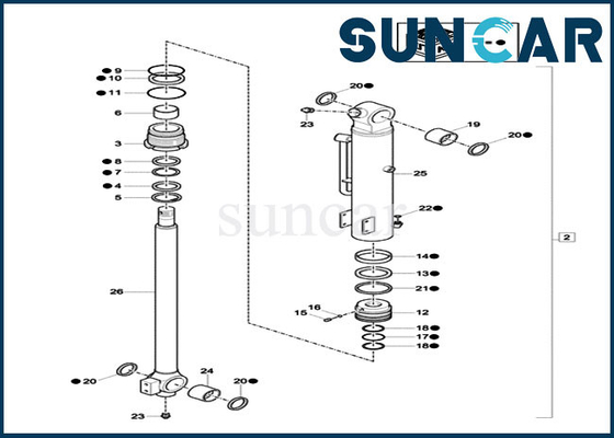 Beli Kit Segel Minyak Bucket XKCC-00436 XKCC00436 Kit Layanan Penggantian Silinder Cocok untuk KASUS CX18C online manufacture