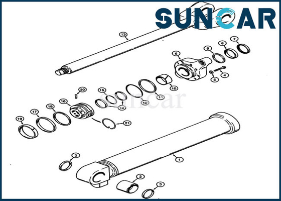 Beli G110524 Lift Cylinder Seal Kit Untuk Kasus Amerika Utara 621 721 Peralatan Konstruksi Wheel Loader online manufacture
