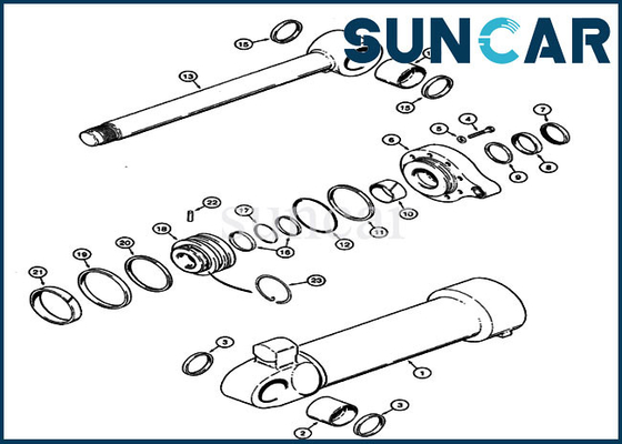 Beli Ketahanan Aus G110526 Loader Bucket Sealing Kit Model 621 821 Case Cylinder Seal Repair Kit online manufacture