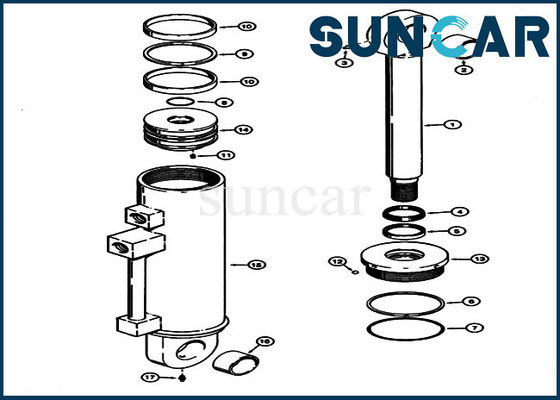 Beli S301442 Kit Segel Silinder Tambahan Kasus Kit Layanan Hidrolik Untuk Wheel Loader 621 621B 721 Model online manufacture