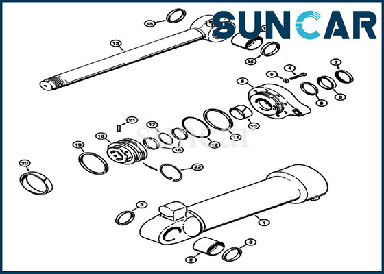 Beli Bucket Cylinder G110690 Wheel Loader Seal Kit Untuk Kasus 721 Model Kit Penyegelan Hidrolik Pengganti online manufacture