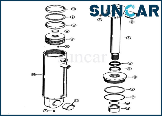 Beli 821B 821 Bagian Kasus S301013 Loader Kit Segel Perbaikan Silinder Tambahan Kit pengganti online manufacture