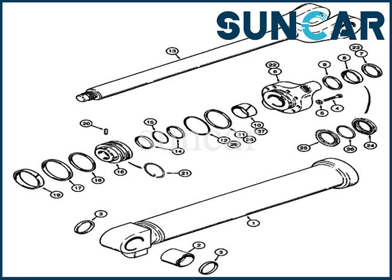 Beli 1986920C2 Lift Cylinder Seal Kit Wheel Loader Case 921B 921C 921 Hidrolik Sealing Kit online manufacture
