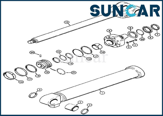 Beli Kit Perbaikan Seal Loader 1346357C2 Kit Silinder Bucket Untuk Peralatan Model 921B 921C 921 CASE online manufacture