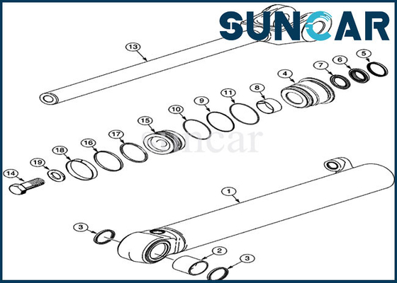 Beli 360979A1 Lift Oil Seal Kit Wheel Loader Case 521D 521F 521E Hidrolik Cylinder Sealing Kit online manufacture