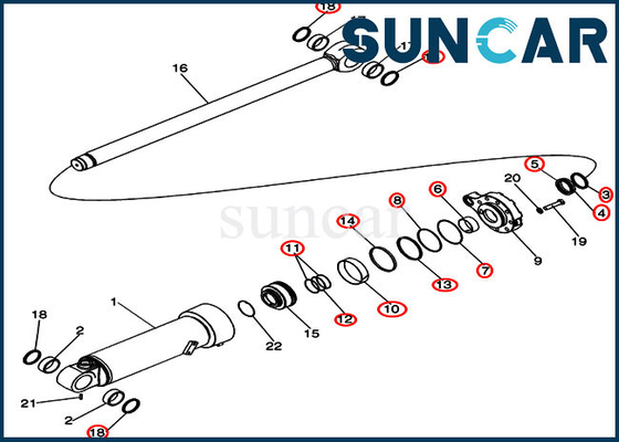 Beli Kit Perbaikan Hidraulik Miring 87529743 Kit Segel Minyak Silinder Bucket Cocok untuk Casing Wheel Loader 921F 821E online manufacture