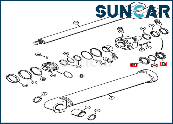 Beli 1542883C1 Case Perbaikan Hidrolik Oil Seal Kit 921 921C 921E Loader Lift Cylinder Service Kit online manufacture