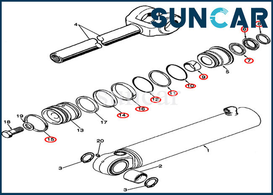 Beli 8605261 Kit Segel Perbaikan Kemudi 521G 621F 721D Case Loader Kit Penyegelan Silinder Hidraulik online manufacture