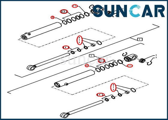 Beli 84572474 Kit Servis Silinder Kemudi Kit Perbaikan Seal Loader Cocok dengan Case 921G 1021G1121G online manufacture
