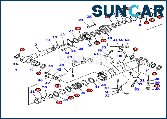 Beli PC200-8 Suku Cadang 707-99-50730 Komatsu Arm Cylinder Seal Repair Kit Kit Penyegelan Excavator online manufacture