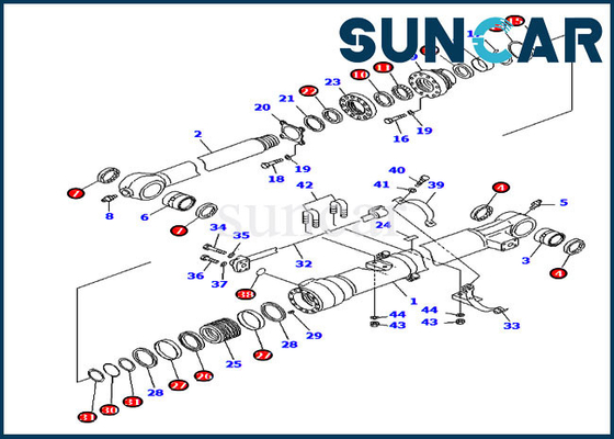 Beli 707-99-38750 7079938750 Kit Segel Perbaikan Bucket PC200-8 Komatsu Excavator Cylinder Sealing Kit online manufacture