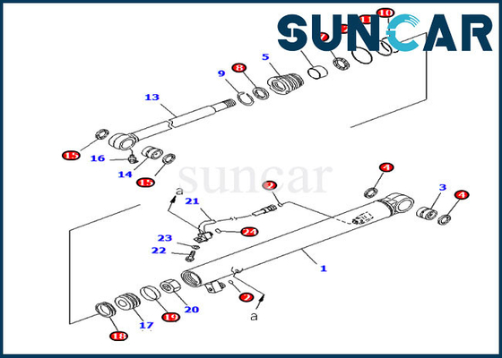 Beli 707-98-04670 Kit Perbaikan Segel Silinder Bucket 7079804670 Komatsu PC20MR-2 PC20MR-2-A Kit Penyegelan online manufacture