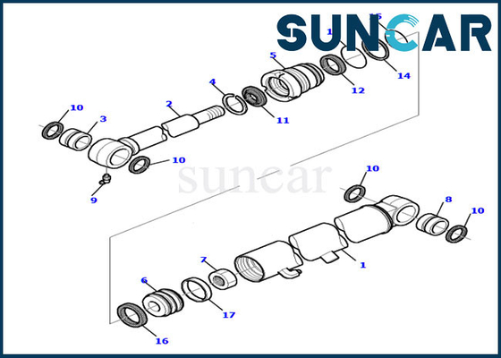 Beli Kit Segel Silinder Bucket 878000518 PC20R-8 Ketahanan Aus Kit Penyegelan Pengganti Komatsu online manufacture