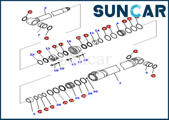 Beli 721-98-00160 Boom Seal Kit Silinder Hidrolik Untuk Model PC210I-10 PC210LCI-10 Komatsu Excavator online manufacture