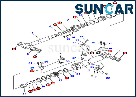 Beli 707-99-58310 Kit Penyegelan Boom Lift PC220-6 PC250-6 7079958310 Kit Perbaikan Silinder Hidrolik Komatsu online manufacture
