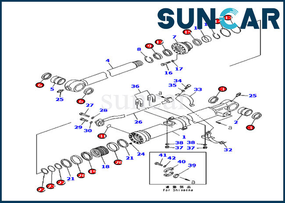Beli 707-98-47720 Bucket Kit Segel Perbaikan Hidraulik Cocok untuk Komatsu PC220-8 PC270-8 PC240LC-8 Kit Silinder online manufacture
