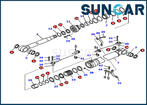 Beli 707-99-48731 Kit Penyegelan Komatsu PC220LC-8M0 PC220-8M0 Kit Penggantian Silinder Hidraulik online manufacture
