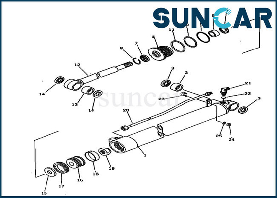 Beli PC30-5 PW30-1 Arm Seal Kit Untuk Kit Layanan Penggantian Silinder Hidrolik 20S-63-66300 Komatsu online manufacture