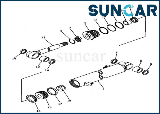 Beli Kit Servis Silinder Lengan Untuk Kit Segel Penggantian Excavator 20S-63-02030 PC30-6 Komatsu online manufacture
