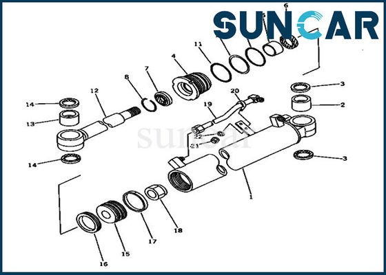 Beli Komatsu Seal Kit Untuk 20S-63-02050 20S6302050 PC20-6 PC30-6 Swing Cylinder Assy Repair Kit Parts online manufacture