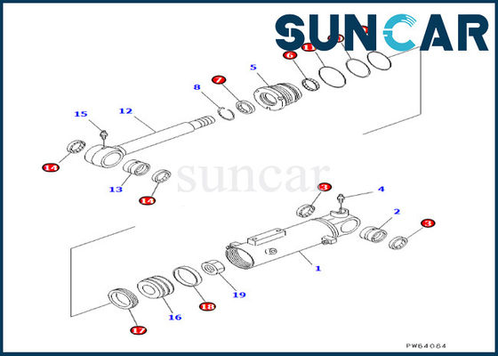 Beli Kit Penyegel Silinder Pisau Komatsu 707-98-22180 7079822180 Cocok untuk F4EC-1 F5EC-1 F6EC-1 online manufacture
